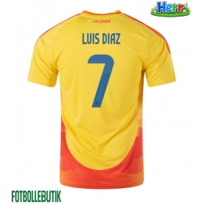 Colombia Luis Diaz #7 Hemmatröja Copa America 2024 Kortärmad
